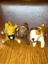 Load image into Gallery viewer, Two&#39;s Company Woolen Dog Ornament / Gift Topper
