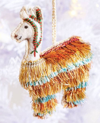 Paper Source Fringed Llama Ornament