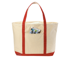 Load image into Gallery viewer, Canvas Zippered Boat Tote

