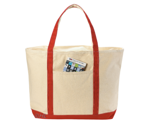 Canvas Zippered Boat Tote