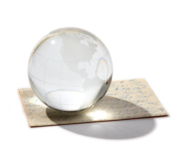 Two's Company World View Globe Paper Weight