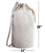 Load image into Gallery viewer, Natural Cotton Canvas Duffel Bag
